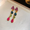 Necklace Imitation Pearl Diamond Water Drop Flower Midancient Light Luxury Allmatching Design