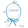 Necklace Imitation Pearl Geometric Beaded Bow Ballet Style Electroplating