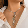 Necklace Imitation Pearl Geometric Copper Iron Electroplating Bone Chain