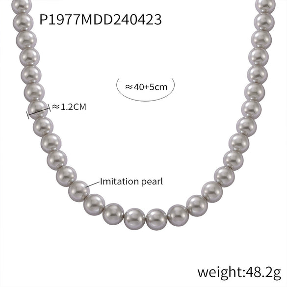 Necklace Imitation Pearl Geometric Handmade Women's Jewelry