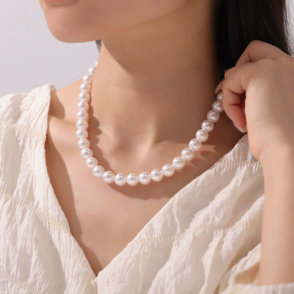 Necklace Imitation Pearl Geometric Handmade Women's Jewelry