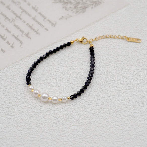 Necklace Imitation Pearl Geometric Handmade Women's