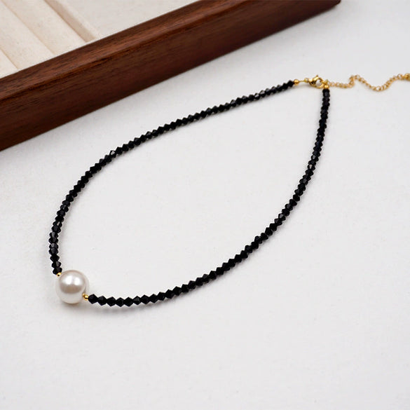 Necklace Imitation Pearl Geometric Handmade Women's