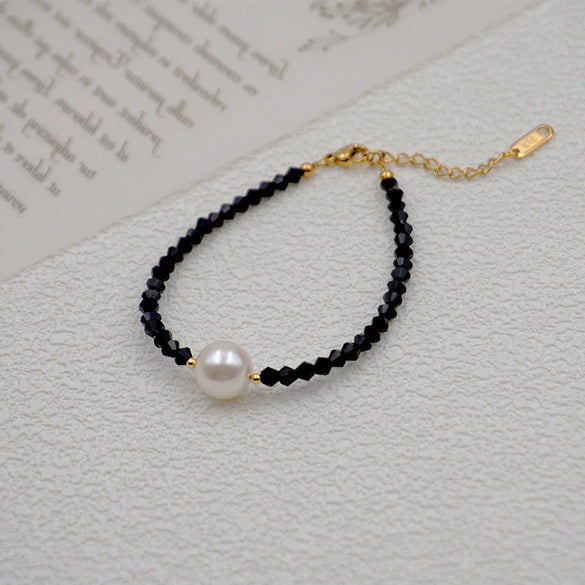 Necklace Imitation Pearl Geometric Handmade Women's