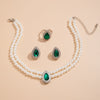 Necklace Imitation Pearl Geometric Rhinestone Handmade For Women