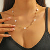 Necklace Imitation Pearl Geometric Simple Electroplating Women's