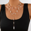Necklace Imitation Pearl Geometric Style Electroplating