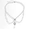 Necklace Imitation Pearl Mixed Gemstone Inlay Electroplating Geometric Animal Zodiac Style