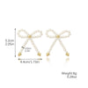 Necklace Imitation Pearl Rice Beads Bow Geometric Electroplating Small Fresh Style Women's