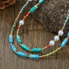 Necklace Imitation Pearl Rice Beads Imperial Stone Geometric Handmade