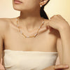 Necklace Imitation Pearl 316L Stainless Steel Geometric Electroplated Light Luxury Sweet Style For Women