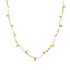 Necklace Imitation Pearl 316L Stainless Steel Geometric Electroplated Light Luxury Sweet Style For Women