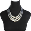 Necklace Imitation Pearl Ushaped Geometric British Retro Pearlescent Treatment Snake Bone Chain Women's