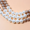 Necklace Imitation Pearl Ushaped Geometric British Retro Pearlescent Treatment Snake Bone Chain Women's
