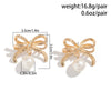 Necklace Imitation Pearls Alloy Geometric Bow Electroplating Design