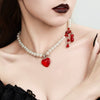Necklace Imitation Pearls Artificial Crystal Ball Chain Heart Shape Drop Shape Geometric Handmade Sweet Cool