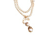 Necklace Imitation Pearls Diamondencrusted Flower Bird Pattern Clavicle Chain For Women French Retro Light Luxury