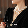 Necklace Imitation Pearls Diamondencrusted Flower Bird Pattern Clavicle Chain For Women French Retro Light Luxury