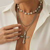 Necklace Iron Zinc Alloy Alloy Heart Geometric Shaped Set With Diamonds Clavicle Chain For Women