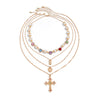 Necklace Iron Zinc Alloy Alloy Heart Geometric Shaped Set With Diamonds Clavicle Chain For Women