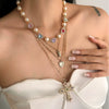 Necklace Iron Zinc Alloy Alloy Heart Geometric Shaped Set With Diamonds Clavicle Chain For Women