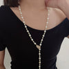 Necklace Jewelry Alloy Freshwater Pearl Baroque Long Light Luxury Street Personality Exaggerated Neutral Niche Ins Popular Sweet Natural Cool Style