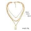 Necklace Jewelry Alloy Heart Electroplated Multi Layer All Match Women