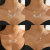 Necklace Jewelry Artificial Crystal Pendant Stainless Steel Snake Bone Chain Geometric Handmade