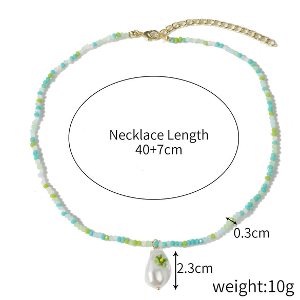 Necklace Jewelry Artificial Crystal Pendant Stainless Steel Snake Bone Chain Geometric Handmade