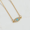 Necklace Jewelry Copper Heart Shape Pendant With Mixed Gemstone Setting And Electroplating O Word Chain For Women