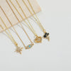 Necklace Jewelry Copper Heart Shape Pendant With Mixed Gemstone Setting And Electroplating O Word Chain For Women