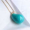 Necklace Jewelry Copper Mixed Gem Inlay Dropshaped Dripping Oil Clavicle Chain