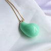 Necklace Jewelry Copper Mixed Gem Inlay Dropshaped Dripping Oil Clavicle Chain