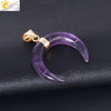 Necklace Jewelry Crystal Semiprecious Stone Moon Pendant Plated Gold Unisex Minimalist Natural Stone Copper Accessories