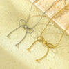 Necklace Jewelry Fashion Bow Stainless Steel Electroplated