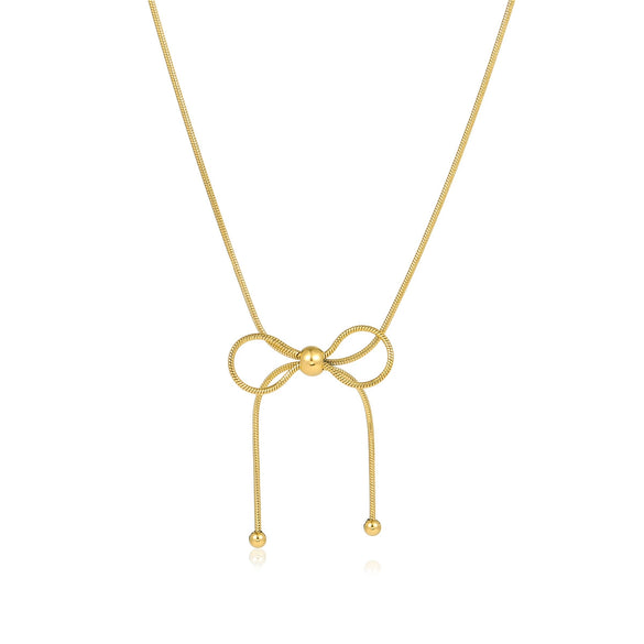 Necklace Jewelry Fashion Bow Stainless Steel Electroplated