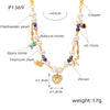 Necklace Jewelry Handmade 316L Stainless Steel Gold Plated Freshwater Pearl Natural Stone Geometric Style