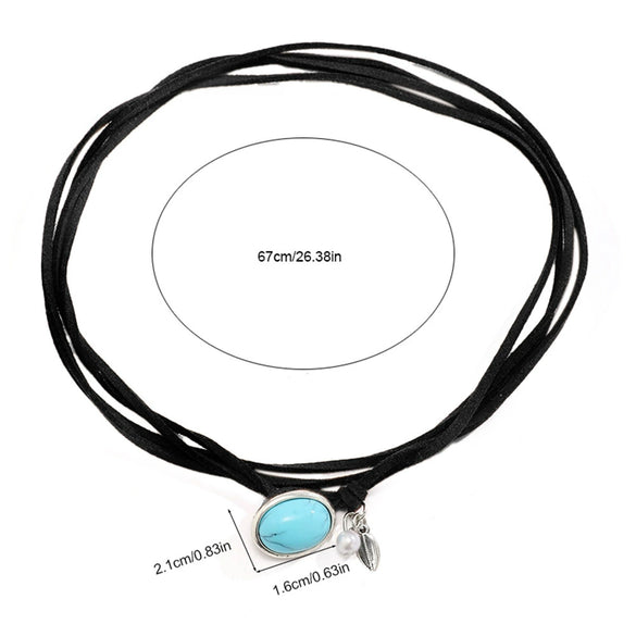 Necklace Jewelry Korean Velvet Imitation Pearl Alloy Geometric Electroplated