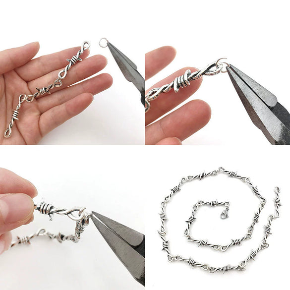 Necklace Jewelry Metal Hip Hop Punk Natural Style Electroplating Diy Jewelry Accessories