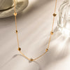 Necklace Jewelry Round Zircon Titanium Steel Geometric Electroplated
