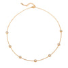 Necklace Jewelry Round Zircon Titanium Steel Geometric Electroplated