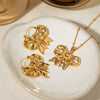 Necklace Jewelry Stainless Steel Bow Pendant For Women With Electroplating And Ins Style
