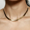 Necklace Jewelry Stainless Steel Geometric Flat Snake Chain Electroplated For Women