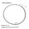 Necklace Jewelry Stainless Steel Geometric Flat Snake Chain Electroplated For Women