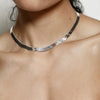 Necklace Jewelry Stainless Steel Geometric Flat Snake Chain Electroplated For Women