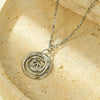 Necklace Jewelry Stainless Steel Spiral Circle Pendant Fashion Simple Electroplating For Women