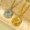 Necklace Jewelry Stainless Steel Spiral Circle Pendant Fashion Simple Electroplating For Women