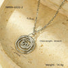 Necklace Jewelry Stainless Steel Spiral Circle Pendant Fashion Simple Electroplating For Women