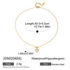 Necklace Jewelry Stainless Steel Titanium Steel Diamond Cut Out Heart Geometric Electroplating Pendant For Women