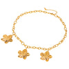 Necklace Jewelry Stainless Steel Titanium Steel Fivepetal Flower Pattern Exaggerated Retro Electroplating
